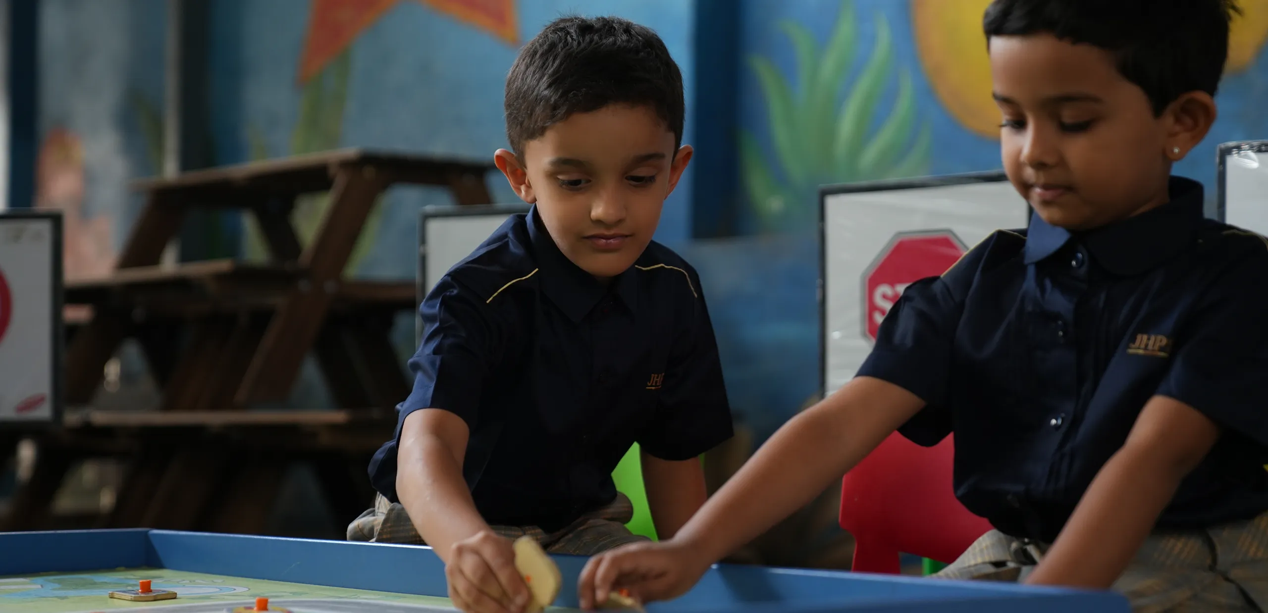 Students working on a science activity