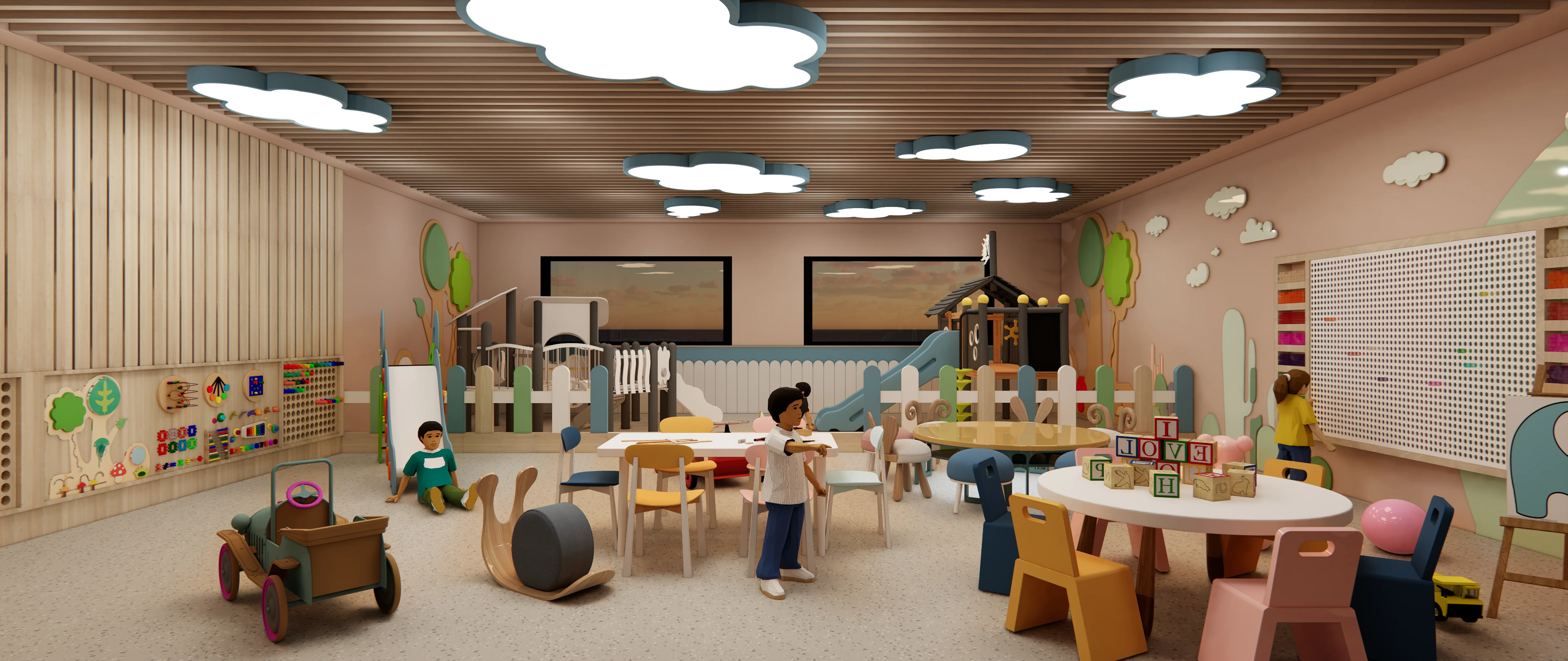 Colourful JHPS indoor play and activity room